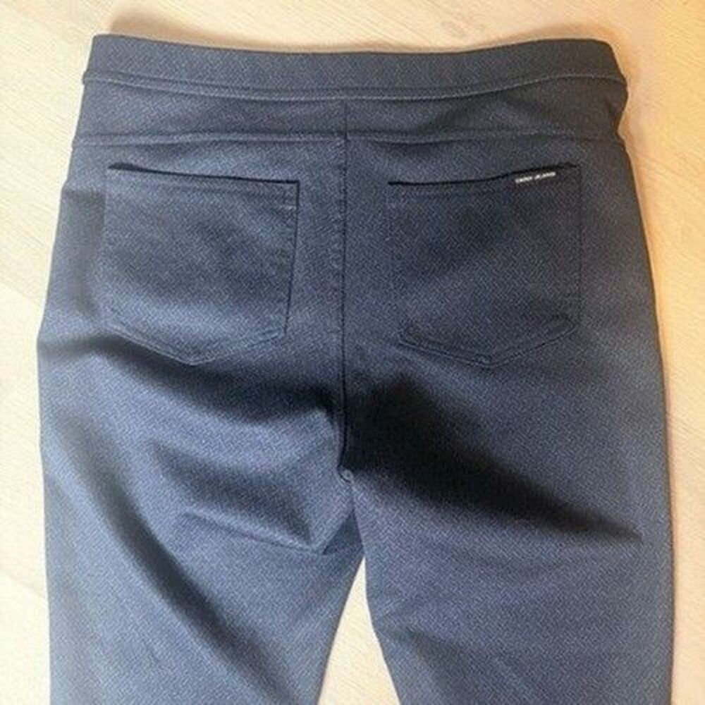 Dkny Jeans Womens Pull-on Stretch Leggings M Black Geometric Elastic Waist Y2K - Picture 3 of 5